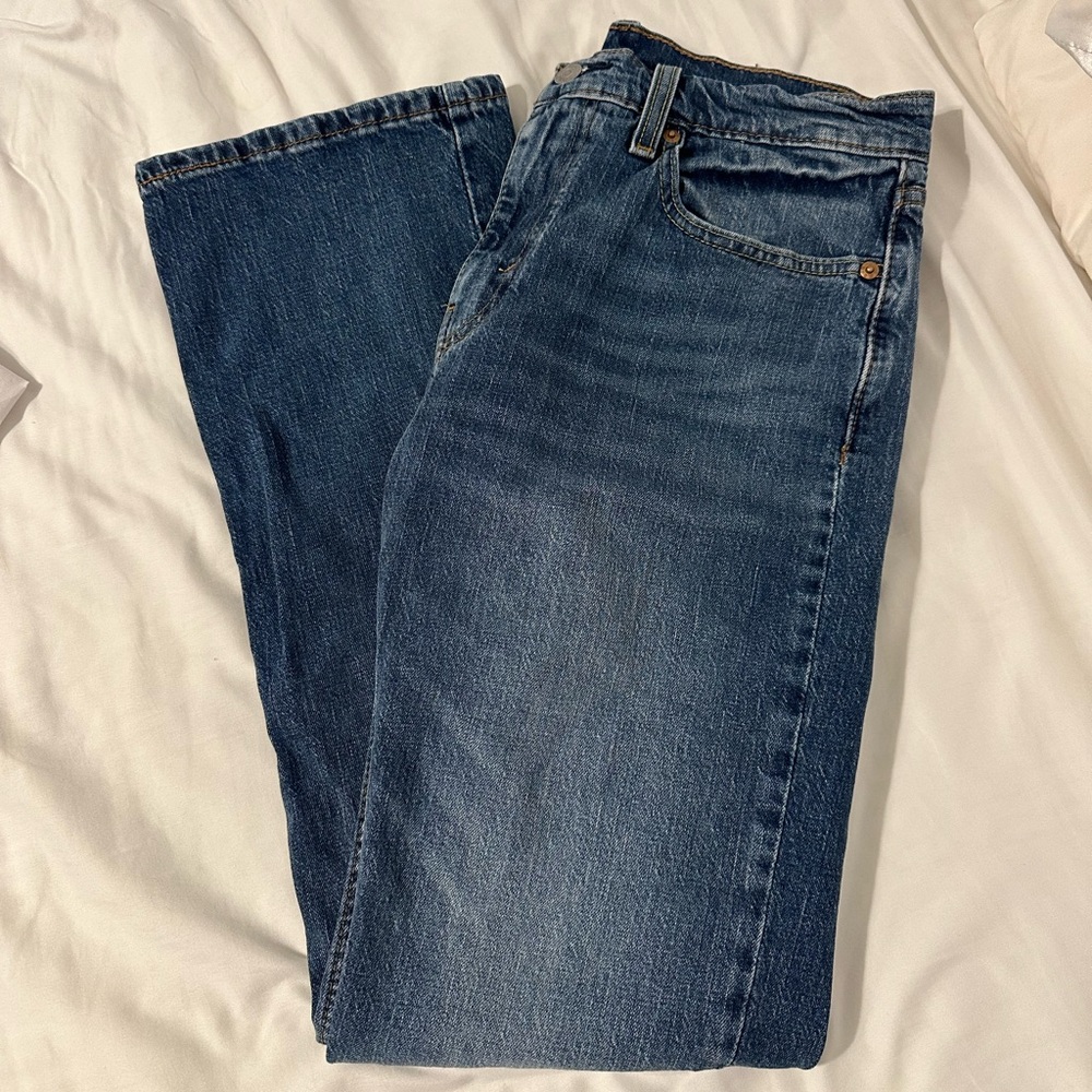 Mens Levi’s 527 Straight Bootcut Dark Blue Jeans 31 32